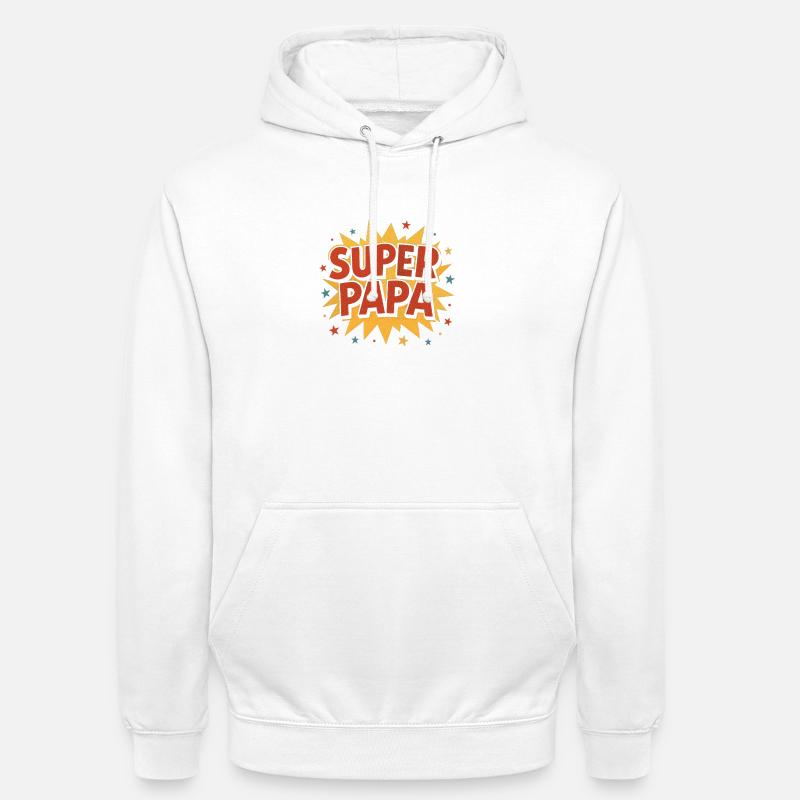 Super papa Comic Explosion - Sweat-shirt à capuche unisexe - blanc
