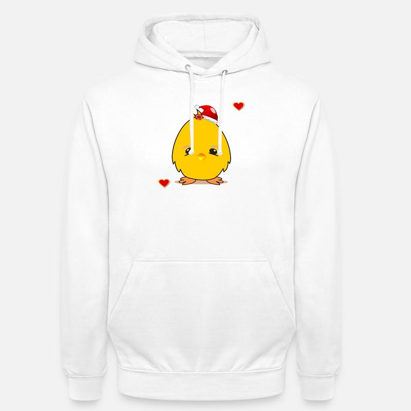 Weihnachtsküken Weihnachten Herz - Unisex Hoodie - Weiß