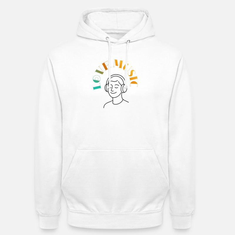 La musique, c’est la vie - Sweat-shirt à capuche unisexe - blanc