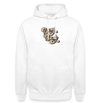 Bang Bang Retro Halftone - Unisex Hoodie - white - Front - AI Model Male 185 dark (185cm) & AI Model Female 172 dark (172cm)