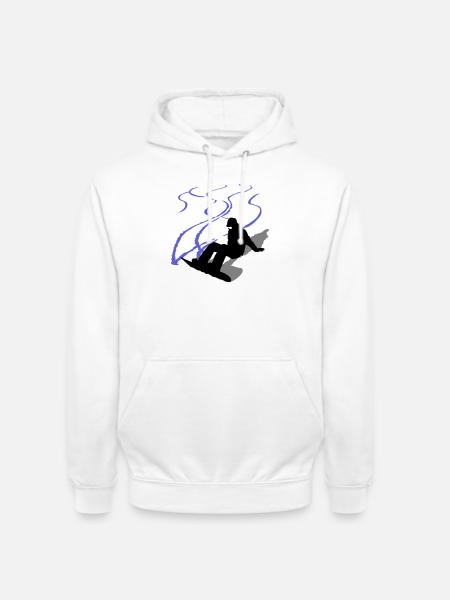 Snowboard - Unisex Hoodie - white