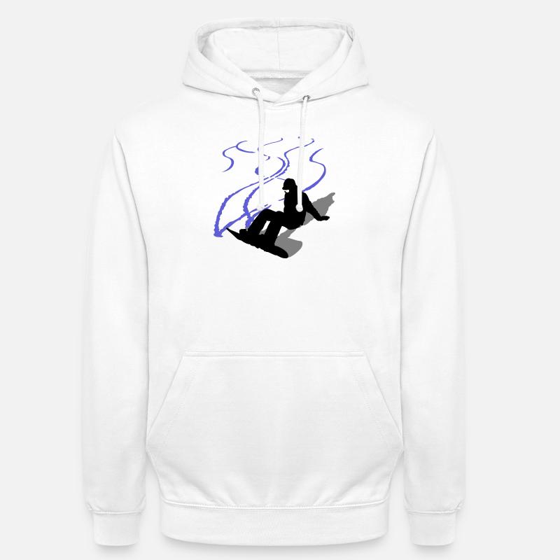 Planche à neige - Sweat-shirt à capuche unisexe - blanc