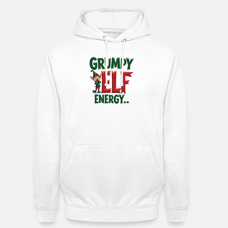 Grumpy Elf Energy Grumpy Imp - Unisex Hoodie - white