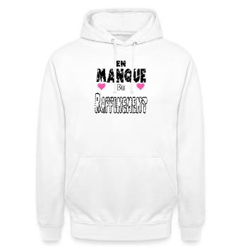 In Need of Refinement - Unisex Hoodie - white - Front - AI Model Male 185 dark (185cm) & AI Model Female 172 dark (172cm)