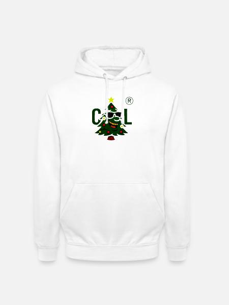 Weihnachtsbaum mit cooler Sonnenbrille - Unisex Hoodie - Weiß