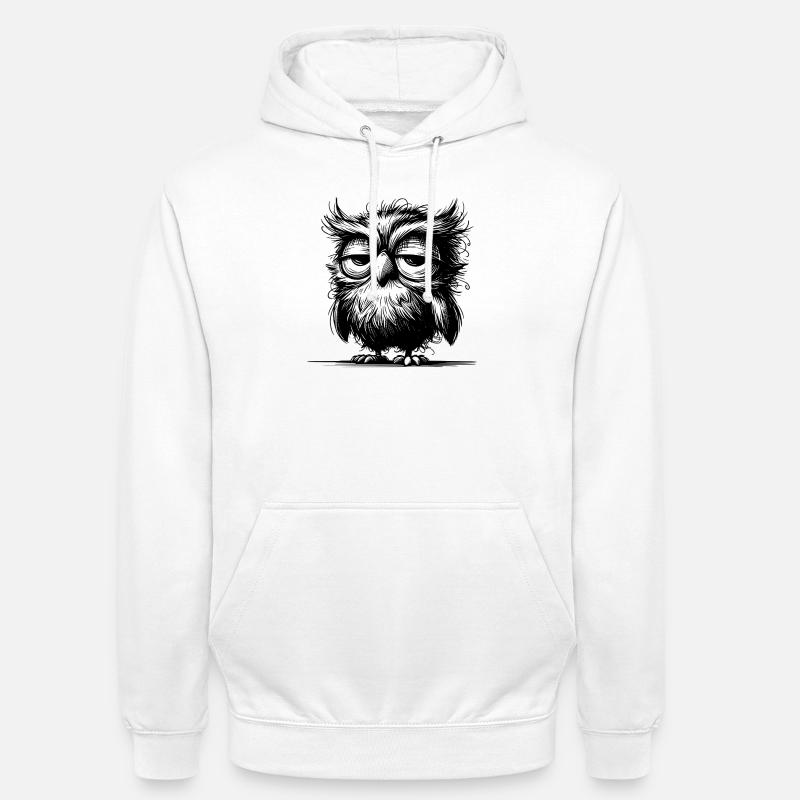 Owl, I'm not grumpy, just not well rested - Unisex Hoodie - white