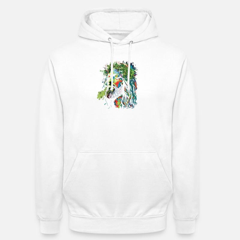 Jesus Rastafari Farbexplosion - Unisex Hoodie - Weiß