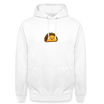 Spaßige Tacos - Unisex Hoodie - Weiß - Vorne - AI Model Male 185 dark (185cm) & AI Model Female 172 dark (172cm)