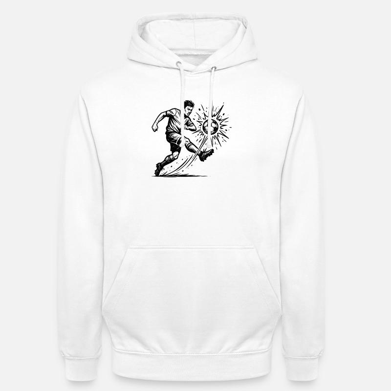 Exploding Soccer Shot Illustration - Unisex Hoodie - white