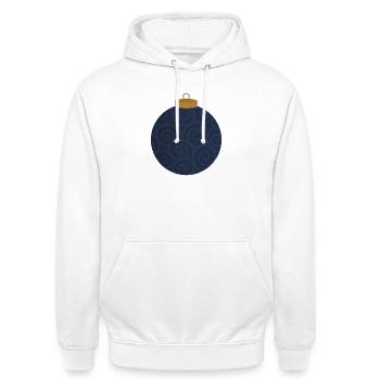 Marine-Wirbelornament - Unisex Hoodie - Weiß - Vorne - AI Model Male 185 dark (185cm) & AI Model Female 172 dark (172cm)