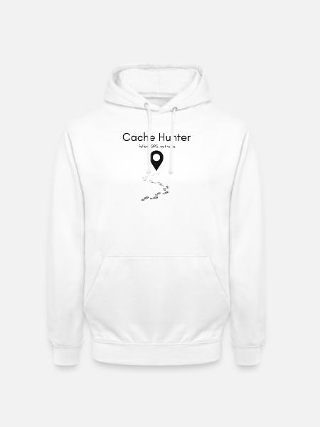 Cache Hunter Shirt – GPS Adventure Outdoor - Unisex Hoodie - white