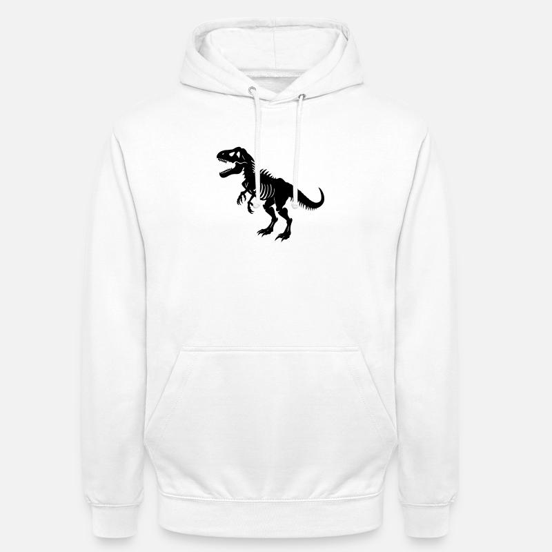 Fossile de T-rex - Sweat-shirt à capuche unisexe - blanc