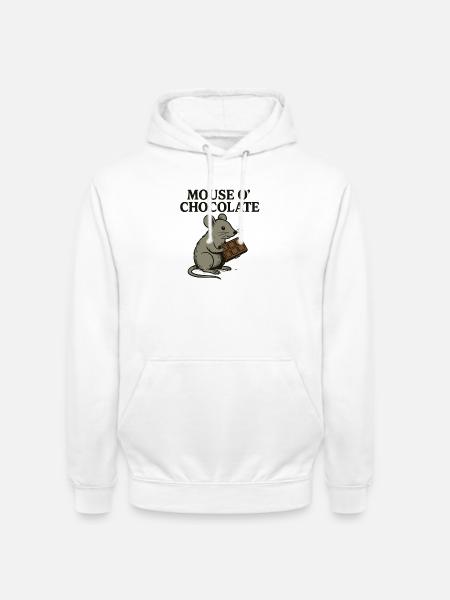 Mouse o'Chocolate Pun Mouse Chocolate - Unisex Hoodie - white