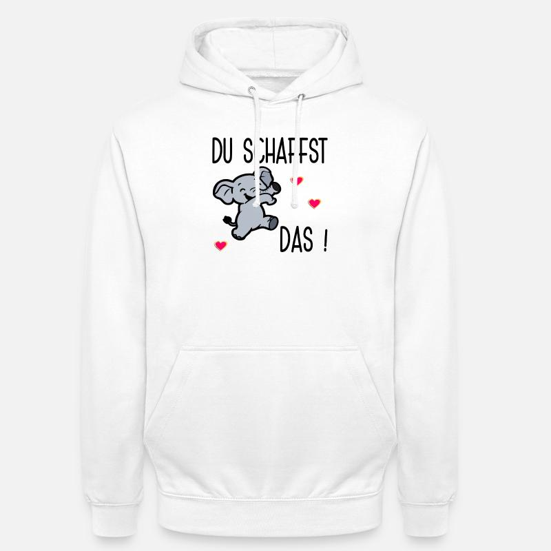 Prüfungen Arbeit - Du schaffst das - Unisex Hoodie - Weiß