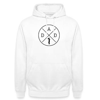 Papa Vater Dad Sohn Kind Vatertag Geschenk - Unisex Hoodie - Weiß - Vorne - AI Model Male 185 dark (185cm) & AI Model Female 172 dark (172cm)