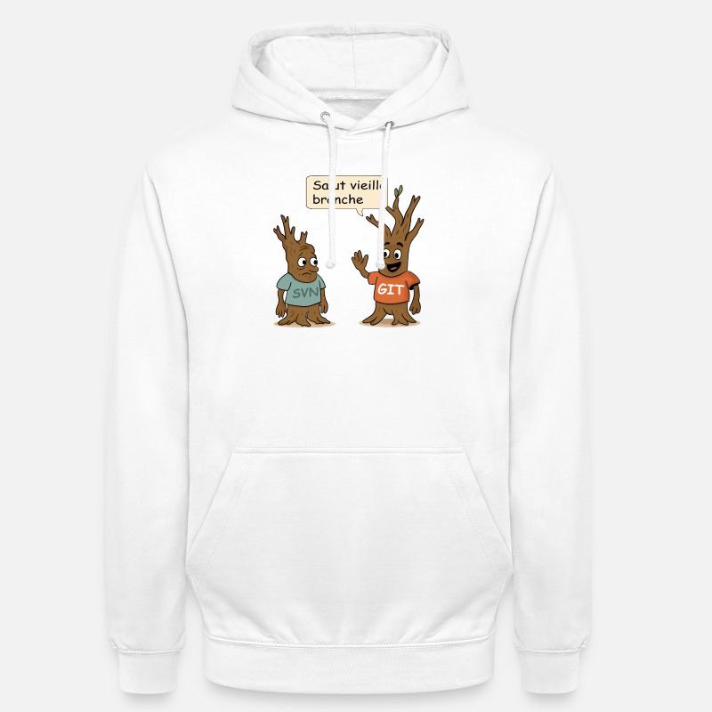 SVN Git developer humor t-shirt - Unisex Hoodie - white