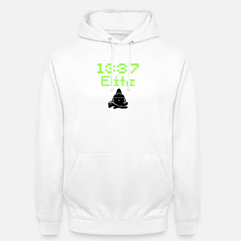 1337 Elite Hacker Squad, Leet Hacker - Unisex Hoodie - white