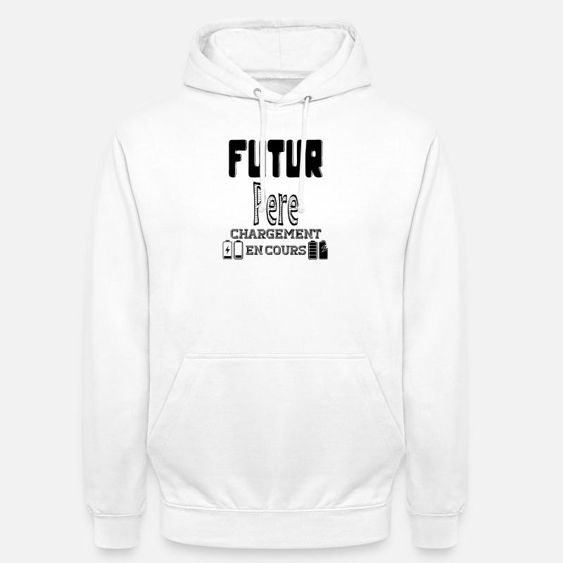 Futur Père Chargement En Cours - Sweat-shirt à capuche unisexe - blanc