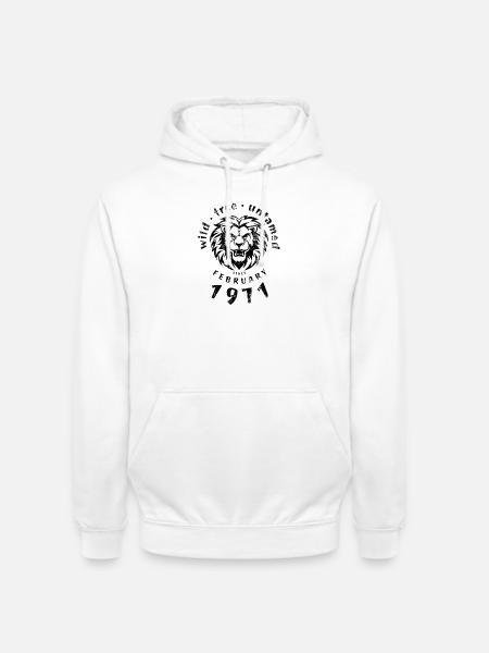 Wild, free & untamed since 02/1971 - Unisex Hoodie - white