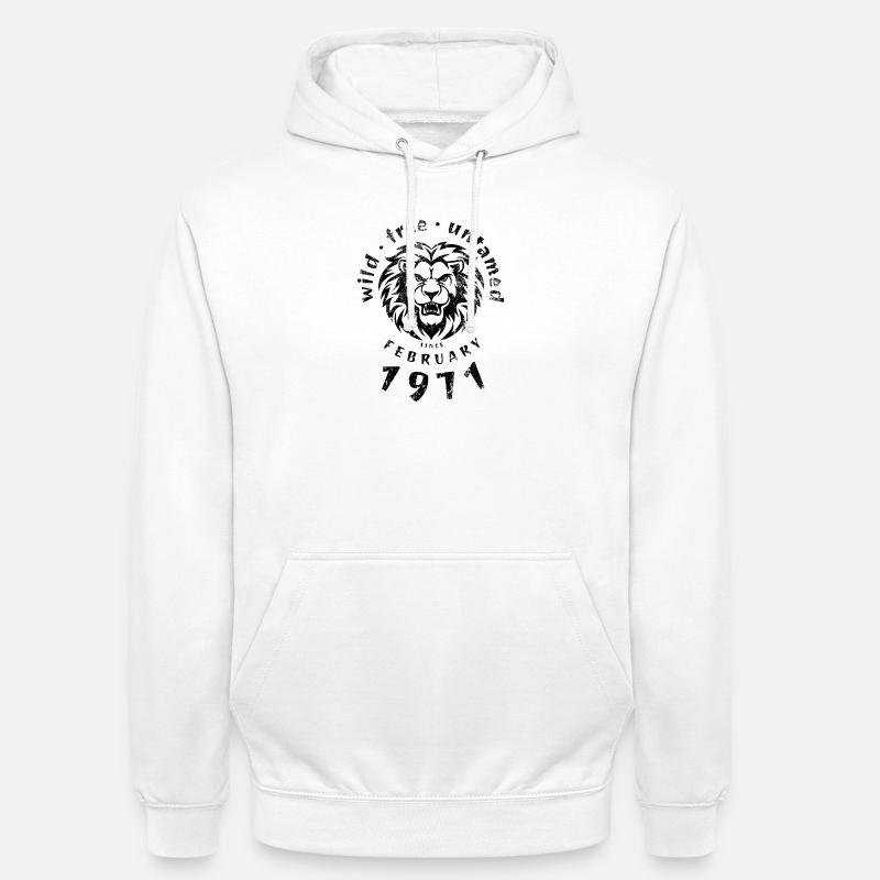 Sauvages, libres et indomptés depuis 02/1971 - Sweat-shirt à capuche unisexe - blanc
