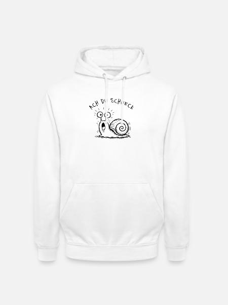Åh, din snegl Sjov Siger Doodle - Hættetrøje unisex - hvid