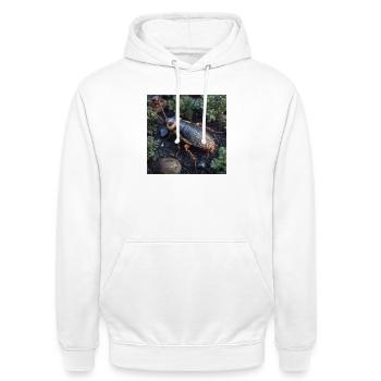 Wood cockroach in detail – Realistic insect macro - Unisex Hoodie - white - Front - AI Model Male 185 dark (185cm) & AI Model Female 172 dark (172cm)