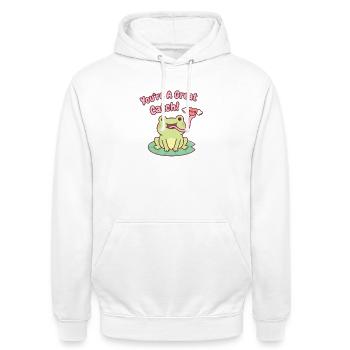 Cute Frog Catches Heart You Are A Great Catch - Unisex Hoodie - white - Front - AI Model Male 185 dark (185cm) & AI Model Female 172 dark (172cm)