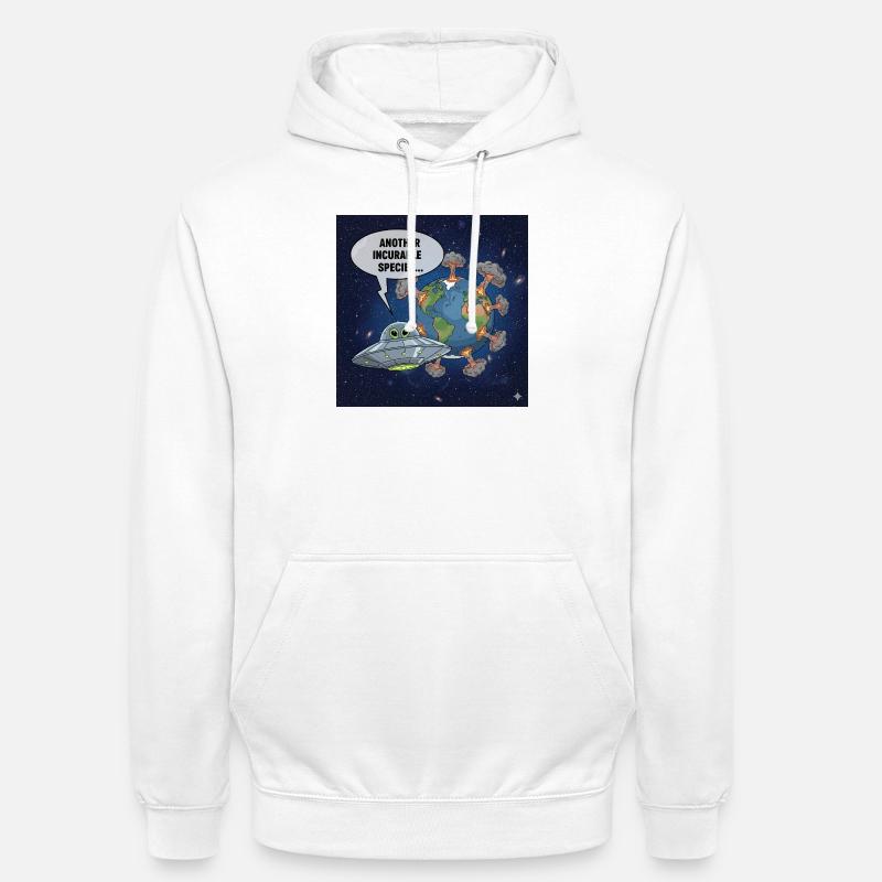 Observation d’OVNI extraterrestres - Une autre race irréparable - Sweat-shirt à capuche unisexe - blanc