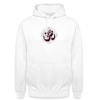 Vintage Om Symbol Gravur Style Braun - Unisex Hoodie - Weiß - Vorne - AI Model Male 185 dark (185cm) & AI Model Female 172 dark (172cm)