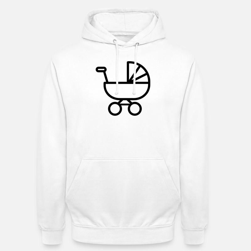 stroller_-1-poussette - Sweat-shirt à capuche unisexe - blanc