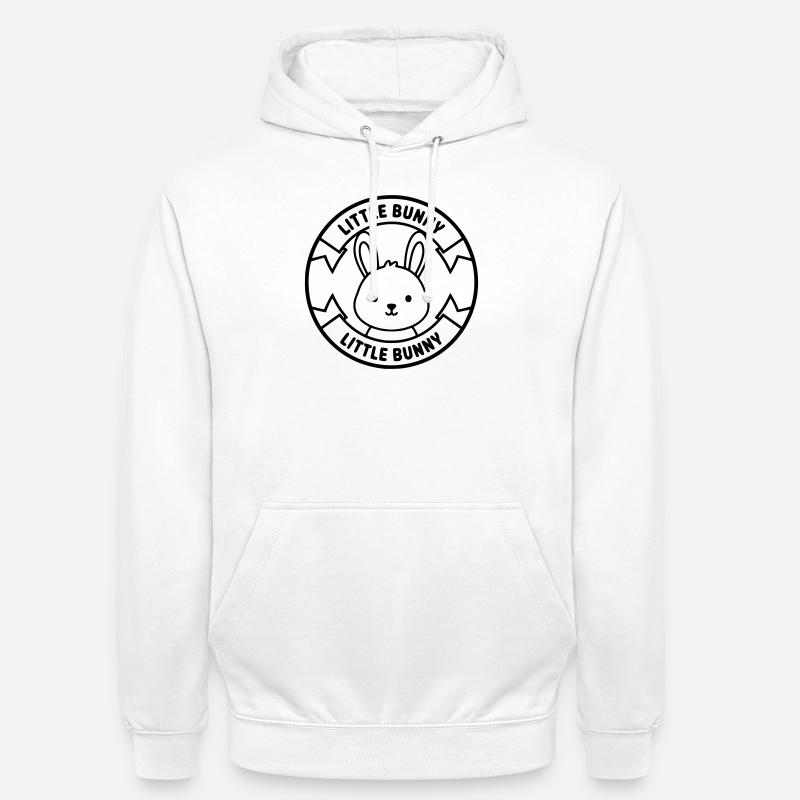 Logo Petit Lapin Bébé Mignon - Sweat-shirt à capuche unisexe - blanc