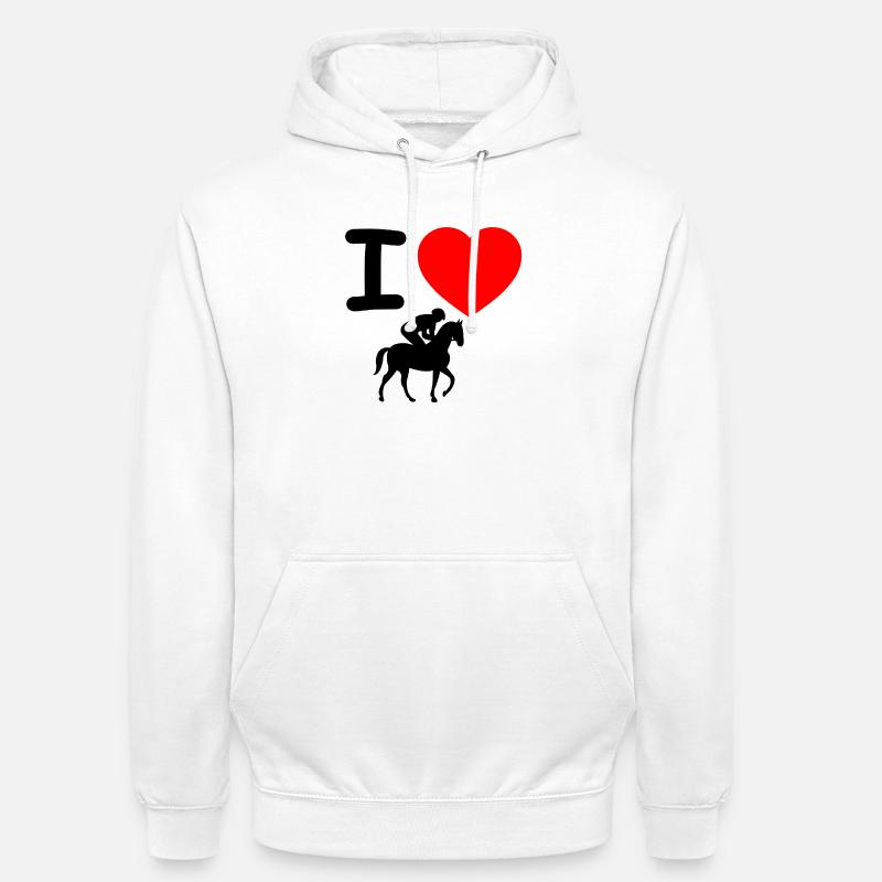 Chevaux - Sweat-shirt à capuche unisexe - blanc