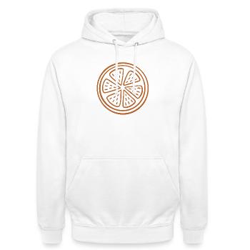 Citrus Slice Line Art - Unisex Hoodie - white - Front - AI Model Male 185 dark (185cm) & AI Model Female 172 dark (172cm)