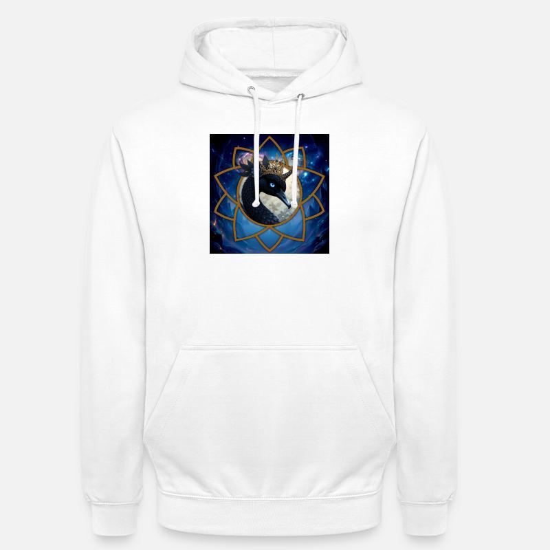 Quetzal céleste avec couronne - Sweat-shirt à capuche unisexe - blanc