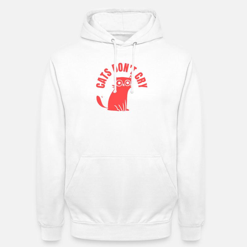 Les chats ne pleurent pas Chat stylé graphique » - Sweat-shirt à capuche unisexe - blanc