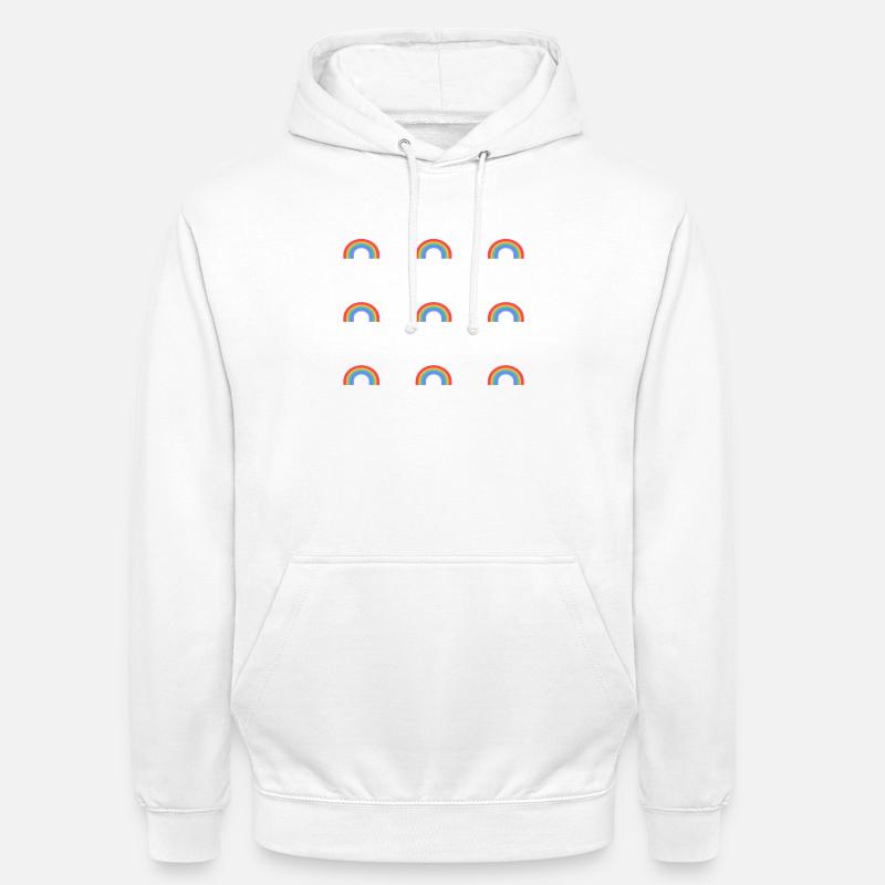 Rainbow Pattern - Unisex Hoodie - white