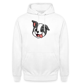 Boston - Espiègle - Sweat-shirt à capuche unisexe - blanc - Devant - AI Model Male 185 dark (185cm) & AI Model Female 172 dark (172cm)