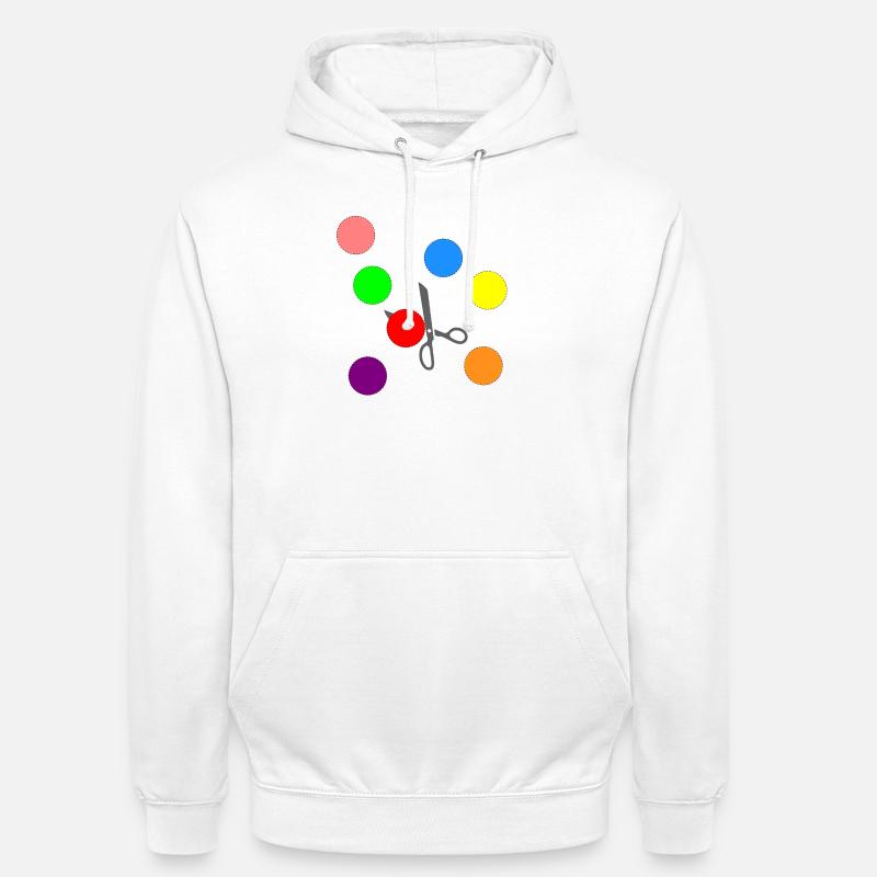 Confettis à découper - Sweat-shirt à capuche unisexe - blanc