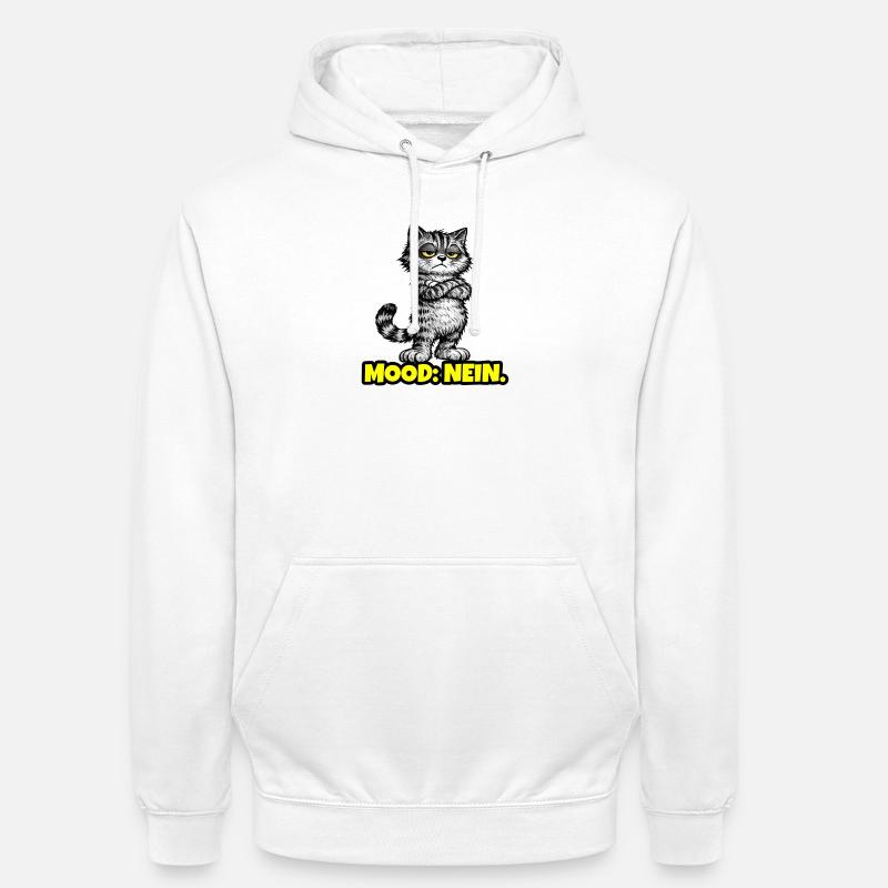 Mood: Nein. – Grumpy Katze (Chef Vibes) - Sweat-shirt à capuche unisexe - blanc