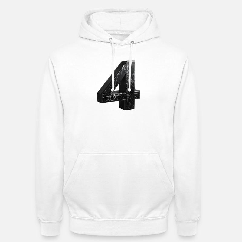 Noir 4 avec motif de marbre - Sweat-shirt à capuche unisexe - blanc