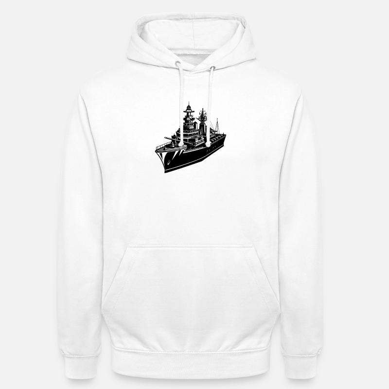 Cuirassé - Sweat-shirt à capuche unisexe - blanc