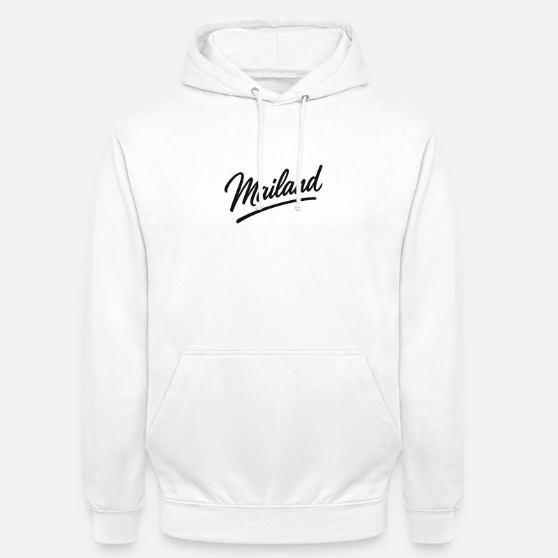 Logo Milan Script – Lettrage Milan - Sweat-shirt à capuche unisexe - blanc