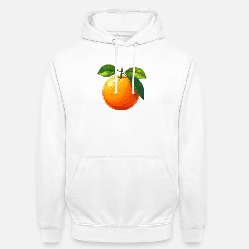 Orange (fruit) - Sweat-shirt à capuche unisexe - blanc