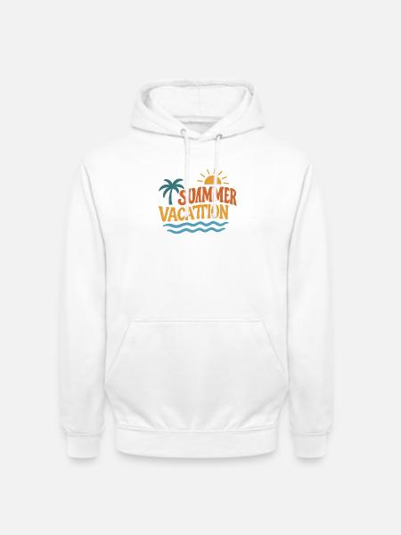 Summer Holidays Palm Trees Sun Waves - Unisex Hoodie - white