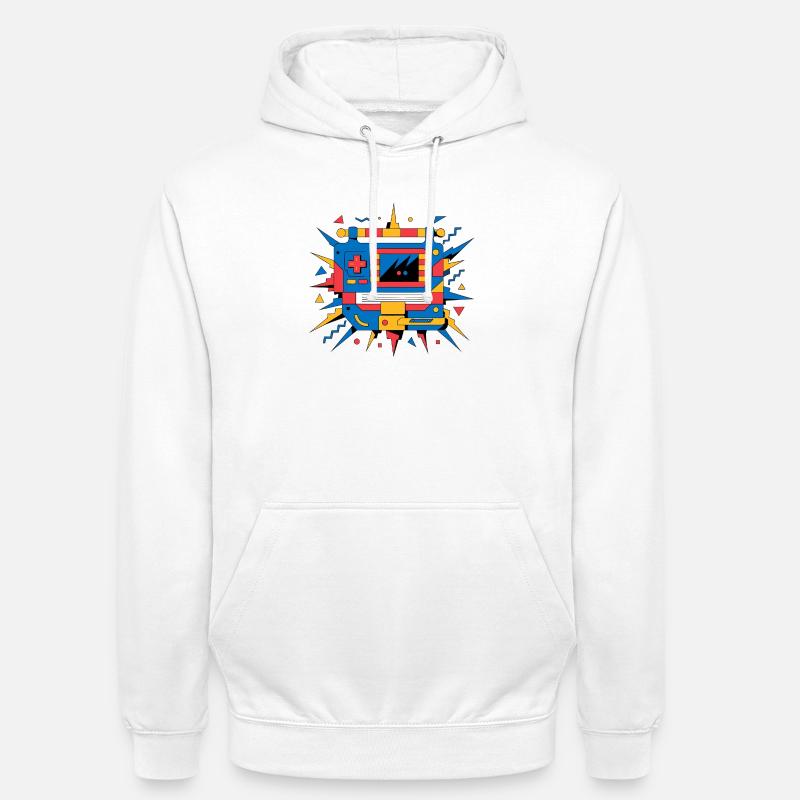 Console rétro néon - Sweat-shirt à capuche unisexe - blanc