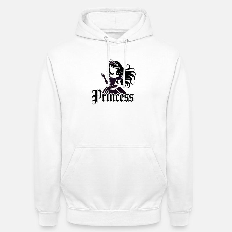 Silhouette della Principessa - Felpa con cappuccio unisex - bianco
