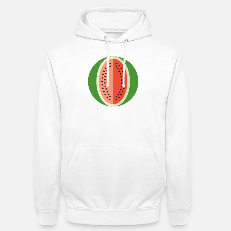 pastèque - Sweat-shirt à capuche unisexe - blanc