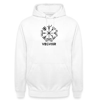 VEGVISIR - Sweat-shirt à capuche unisexe - blanc - Devant - AI Model Male 185 dark (185cm) & AI Model Female 172 dark (172cm)