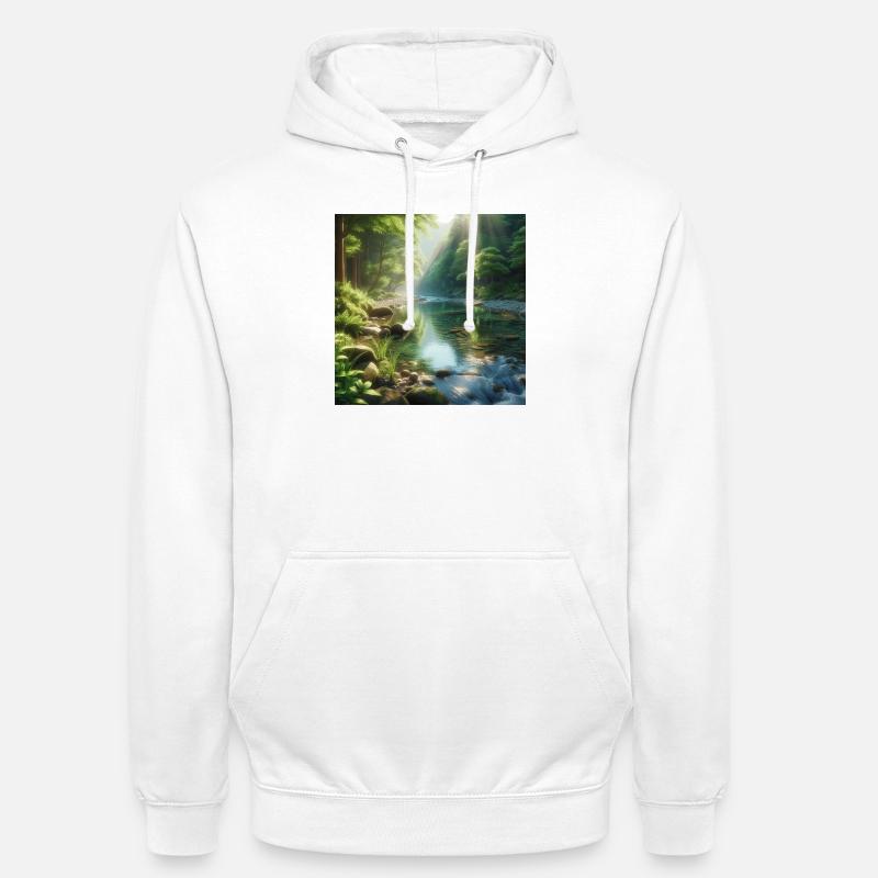 Ruhiges Skogsbäck - Unisex Hoodie - Weiß