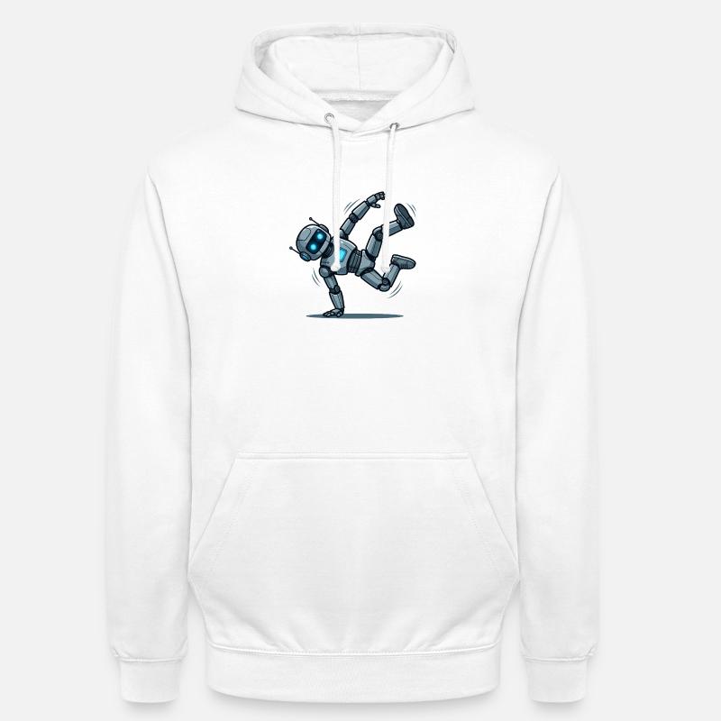 3 Le Robot Danseur Breakdance - Sweat-shirt à capuche unisexe - blanc